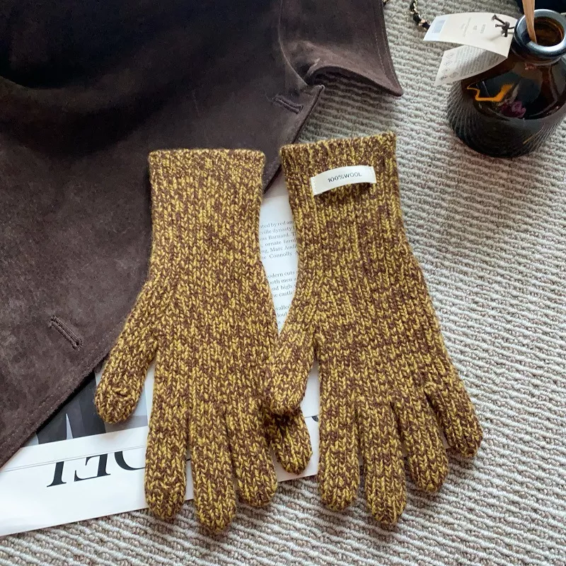 Colorful Warm Knitted Soft Gloves, image 5