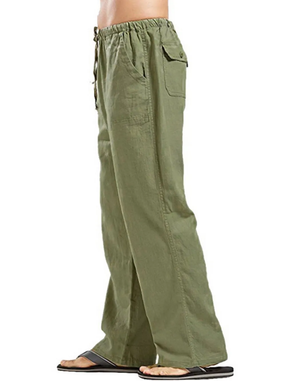 Men's Full Size Drawsting Straight Leg Pants Plus Size, image 12