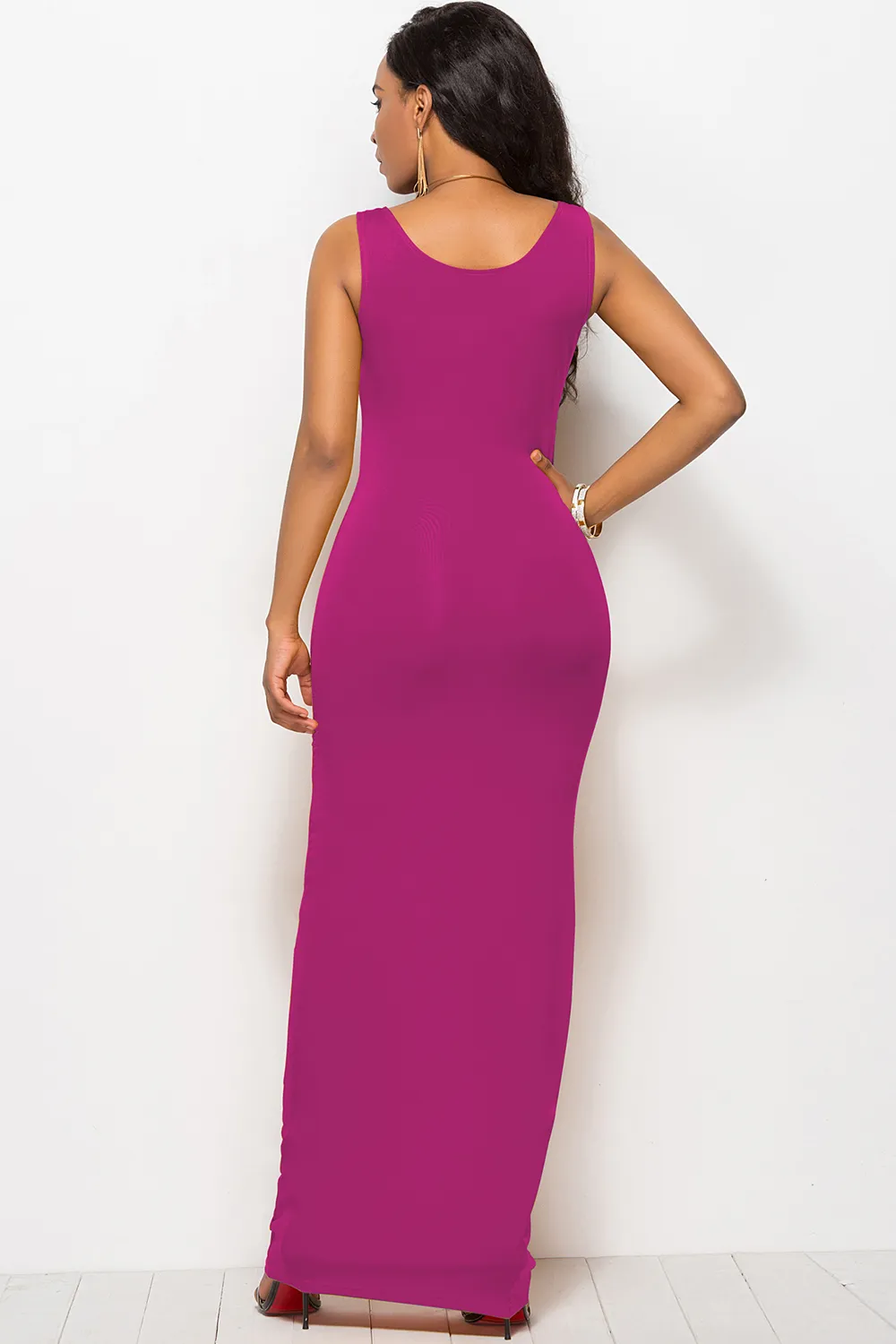 Scoop Neck Wide Strap Maxi Dress, image 36