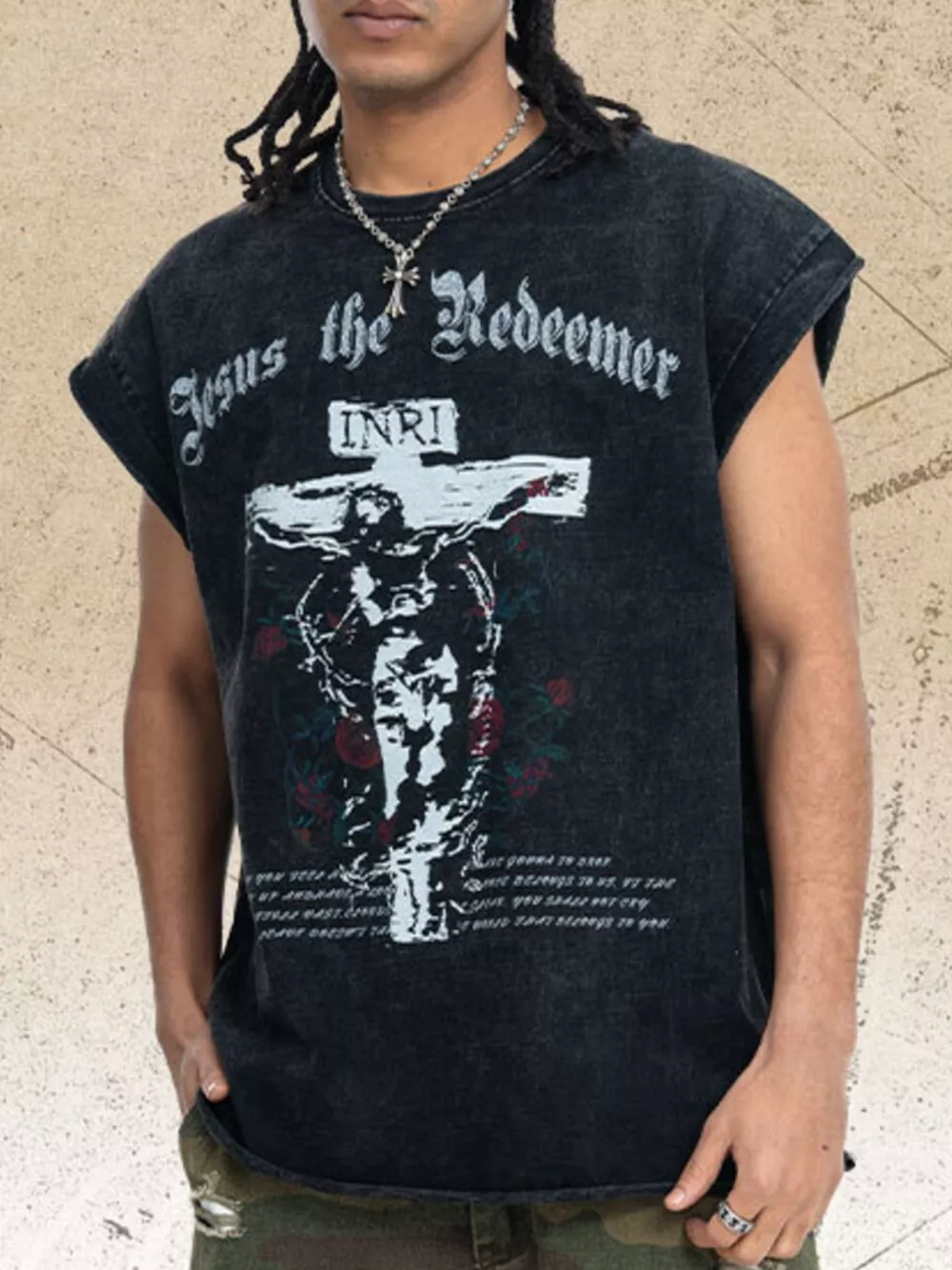 Men's Graphic Round Neck Tank Top, image 3
