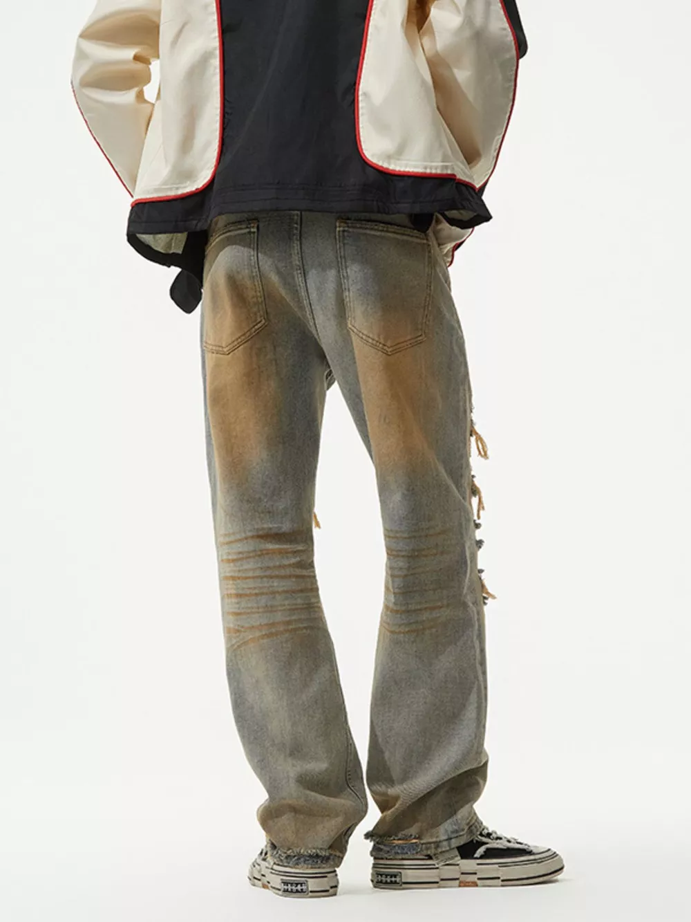 Men's Distressed Loose Fit Jeans, image 6