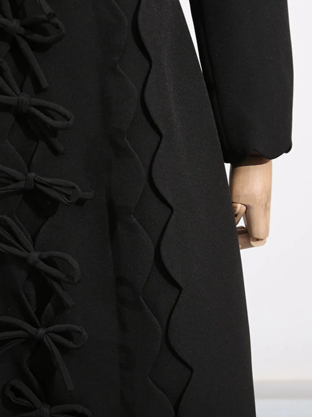 Long Sleeve Bow Front Midi Dress, image 14