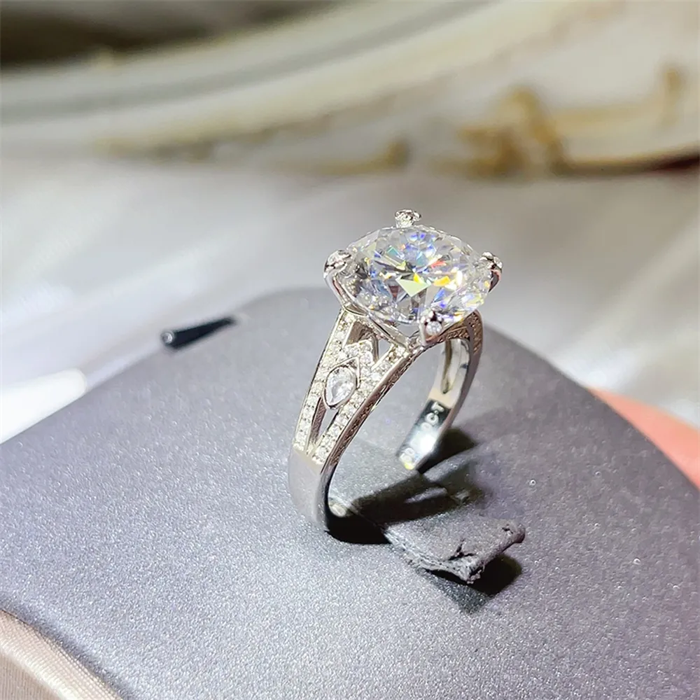 5 Carat Moissanite 925 Sterling Silver Ring, image 5