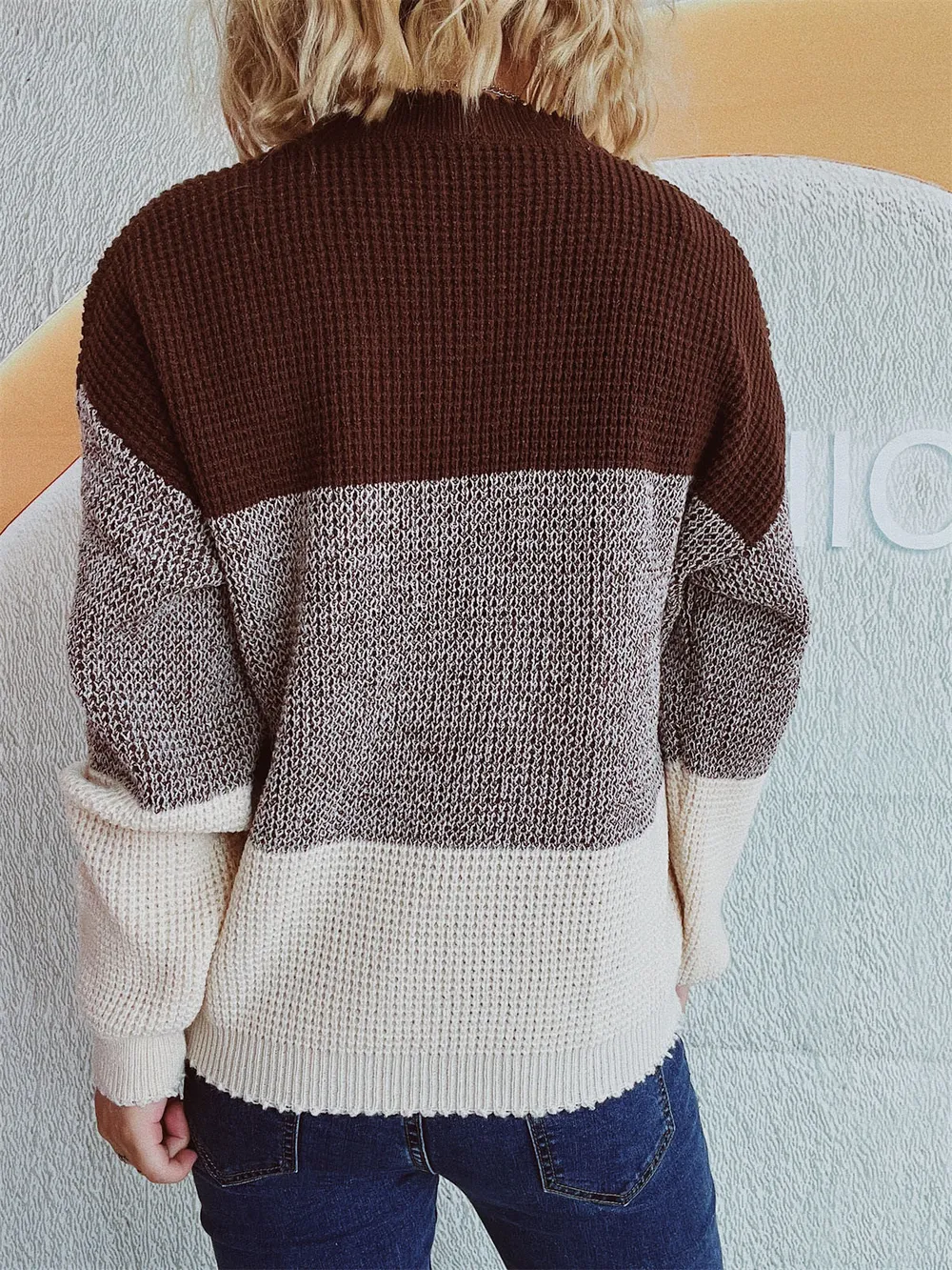 Color Block Long Sleeve Sweater, image 11