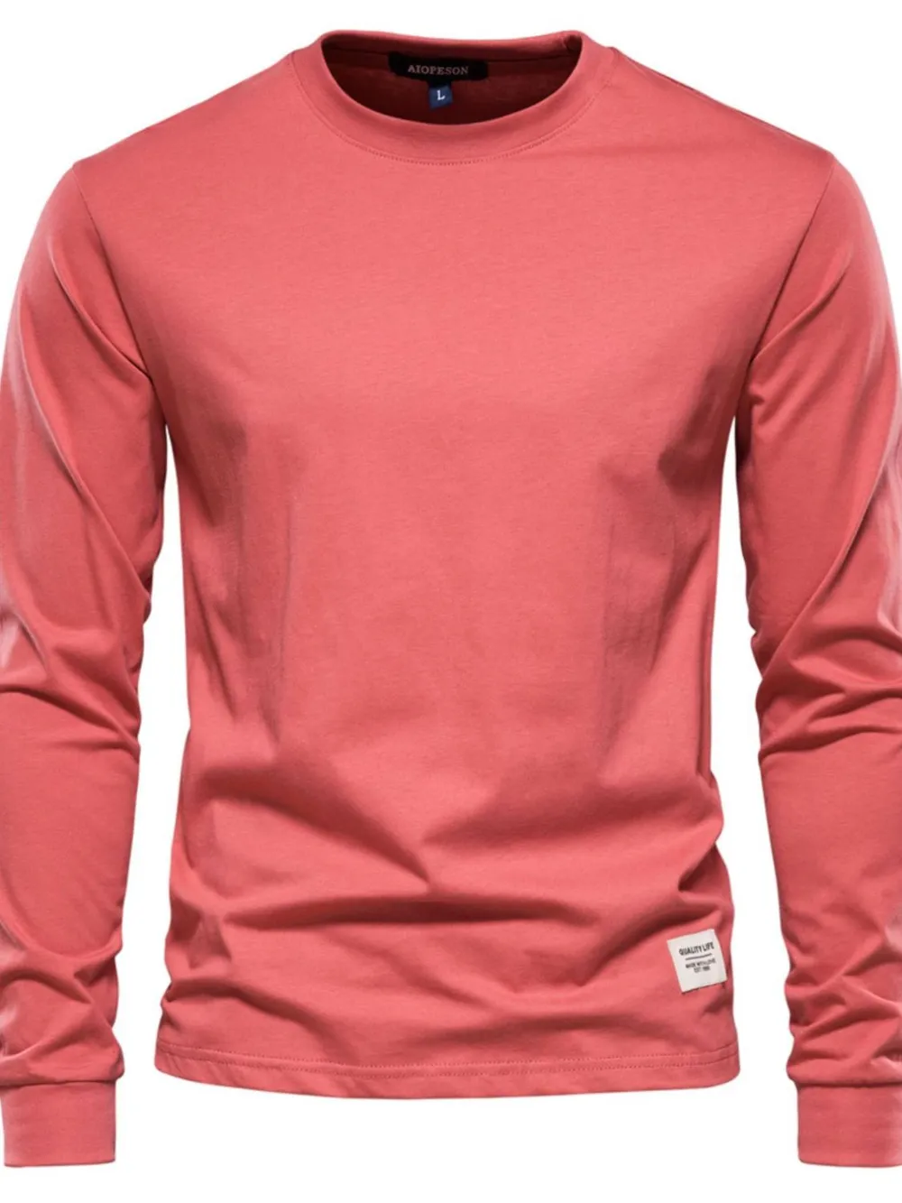 Men's Full Size Round Neck Long Sleeve T-Shirt Plus Size, image 8
