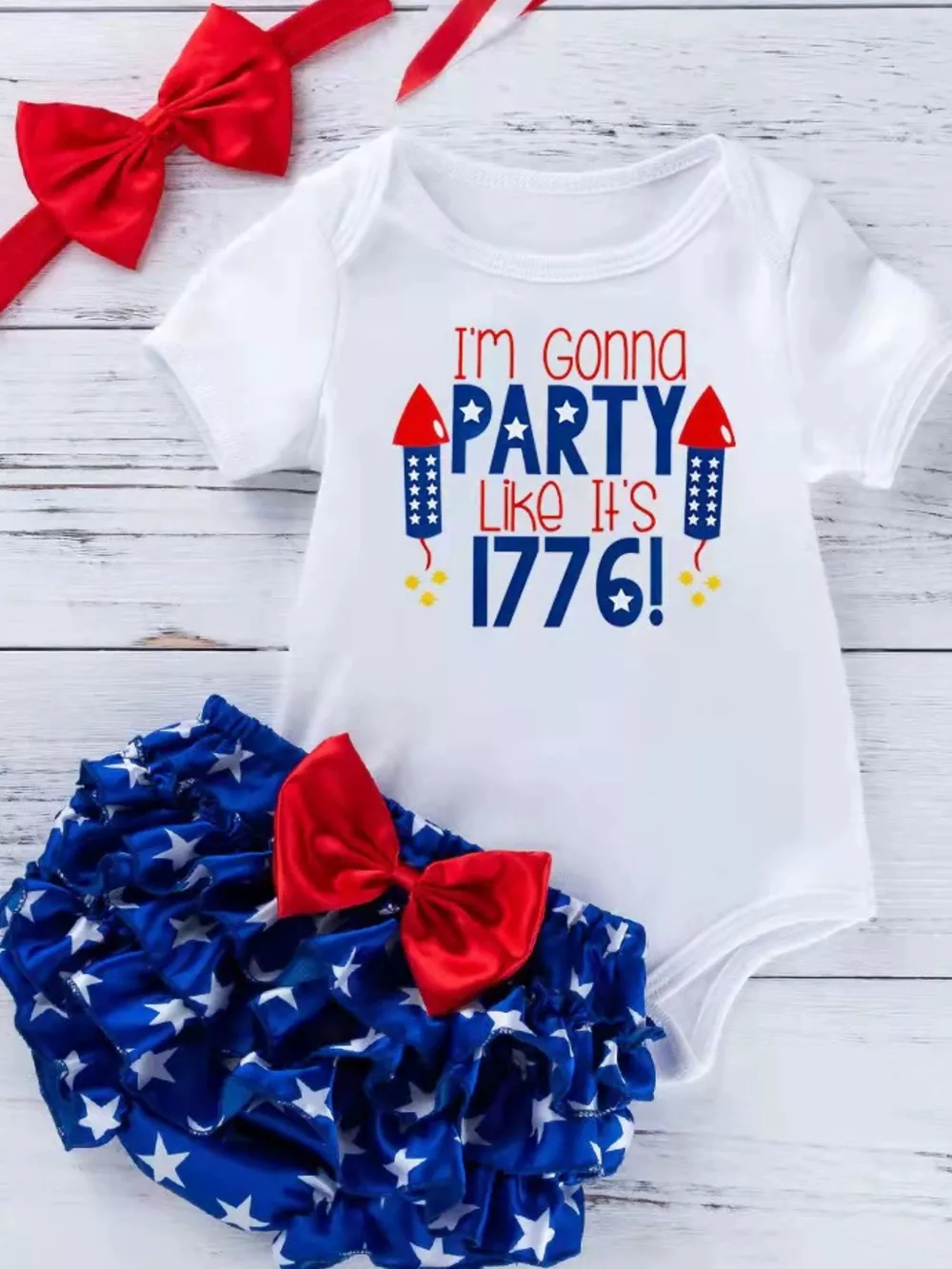 Children's Little Miss America Patriotic Outfit Set, image 7