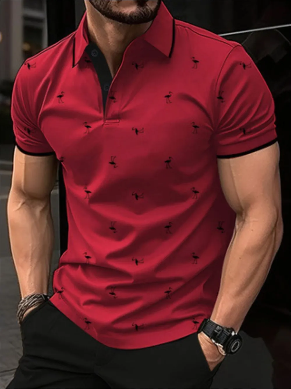 Men's Full Size Collared Neck Short Sleeve Polo Plus Size, image 7