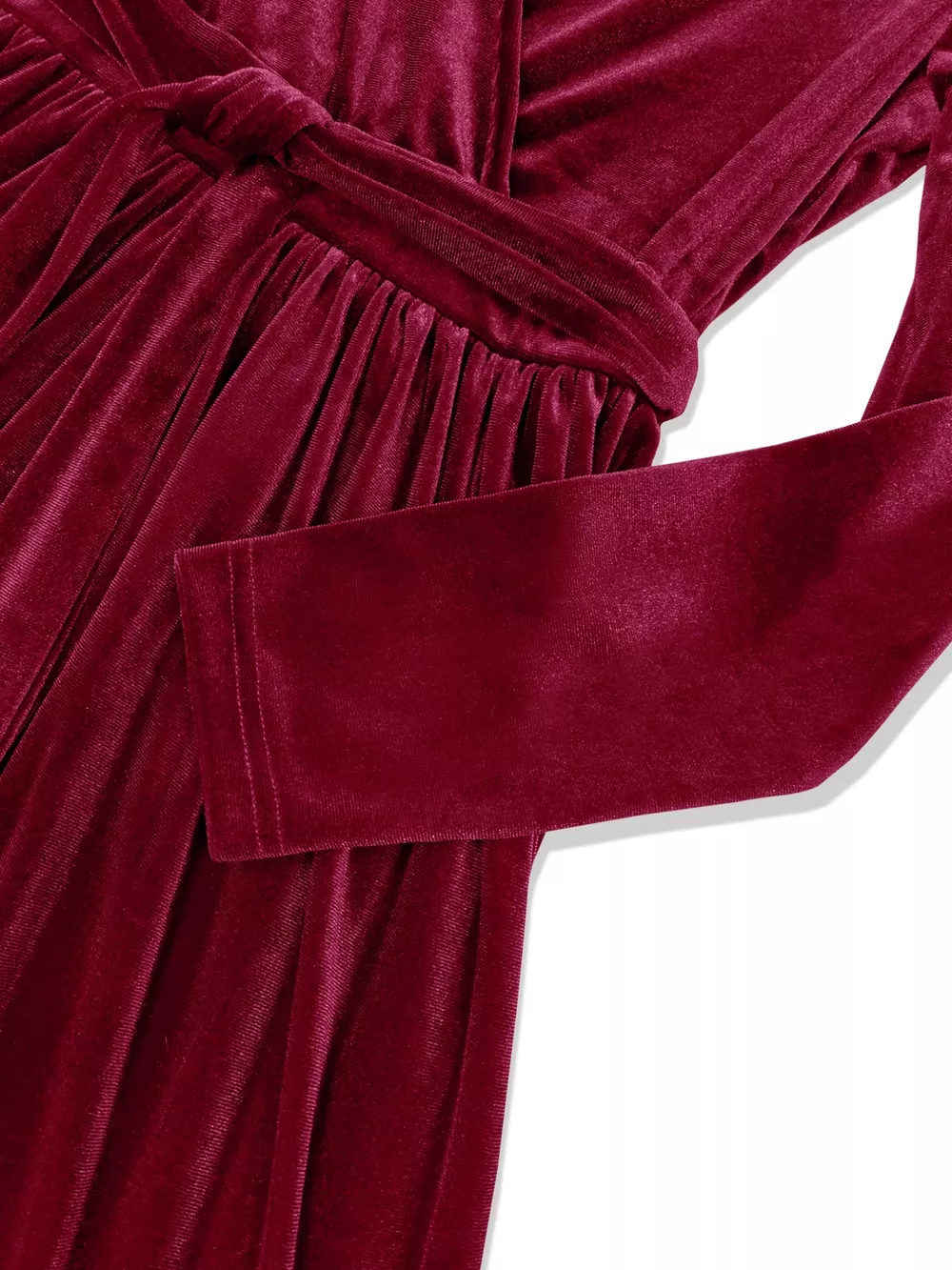 Velvet Wrap Surplice Maxi Dress, image 5