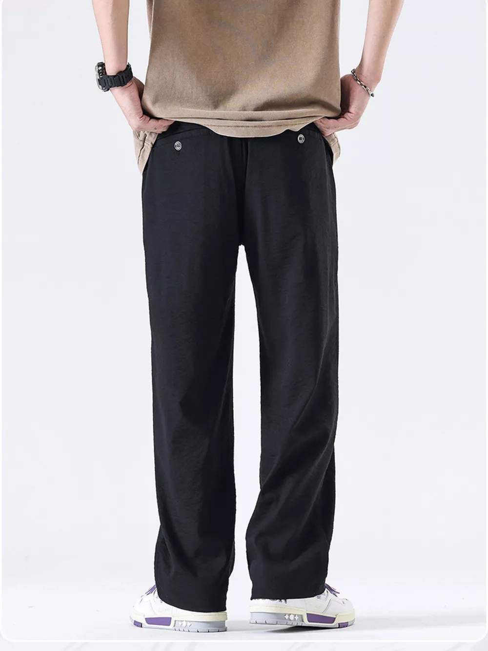Men's Full Size Relaxed Fit Wide Leg Casual Pants Plus Size, image 7