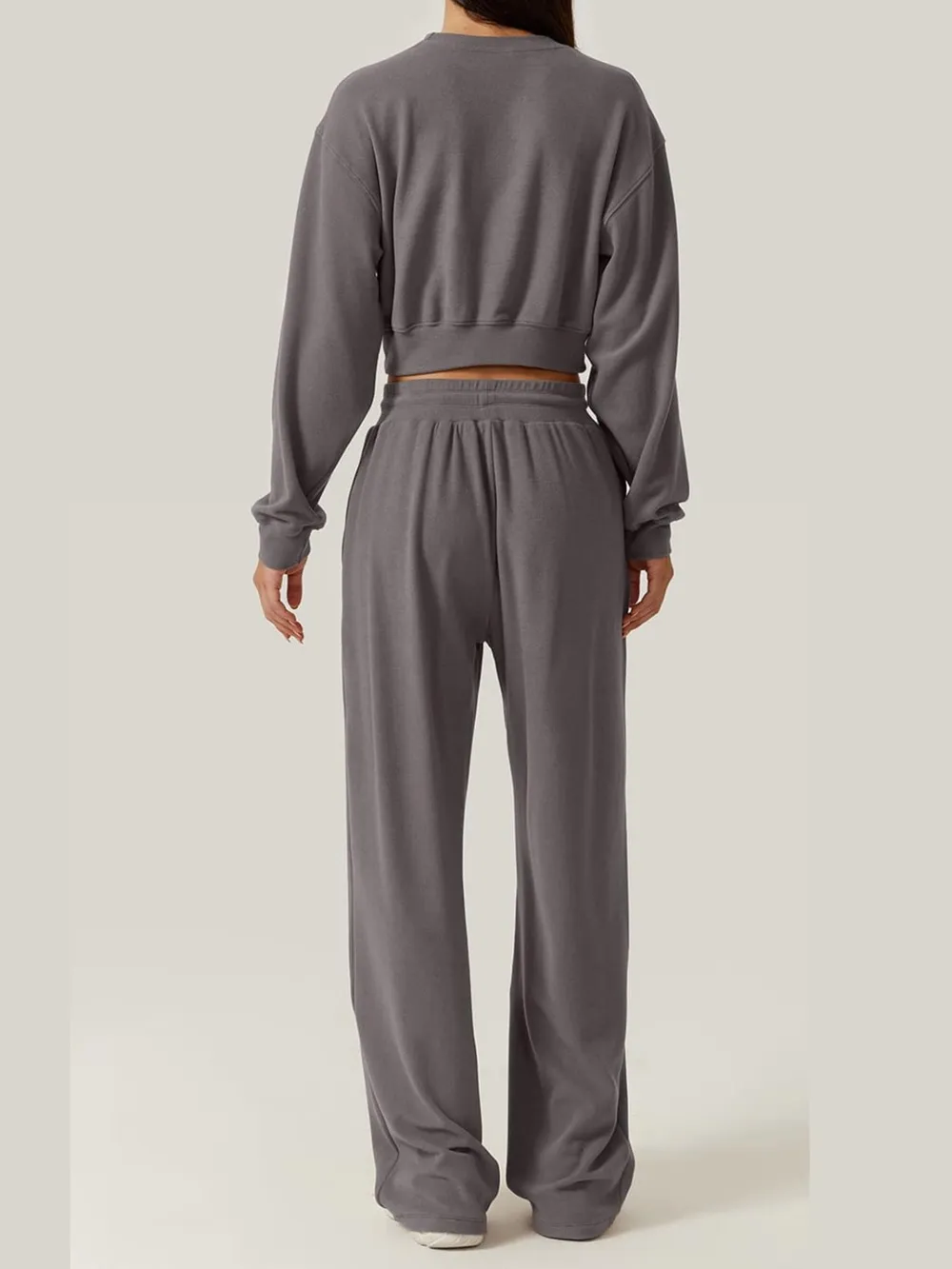 Crisscross Round Neck Top and Drawstring Pants Set, image 13