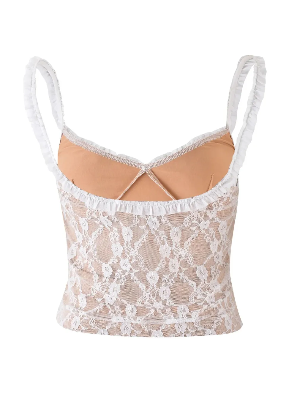 Lace Cami Top with Frill Straps, image 6