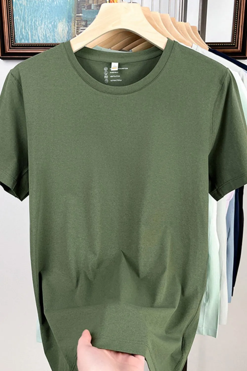 Men's Full Size Round Neck Short Sleeve T-Shirt Plus Size, image 2