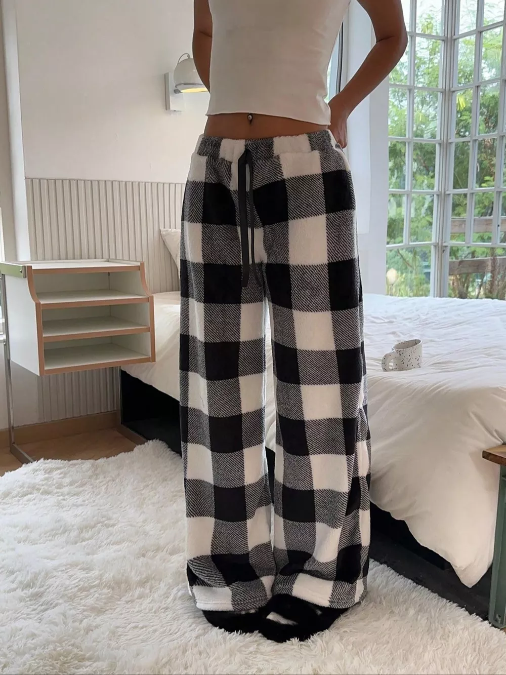 Leopard Wide Leg Plush Pants, image 27