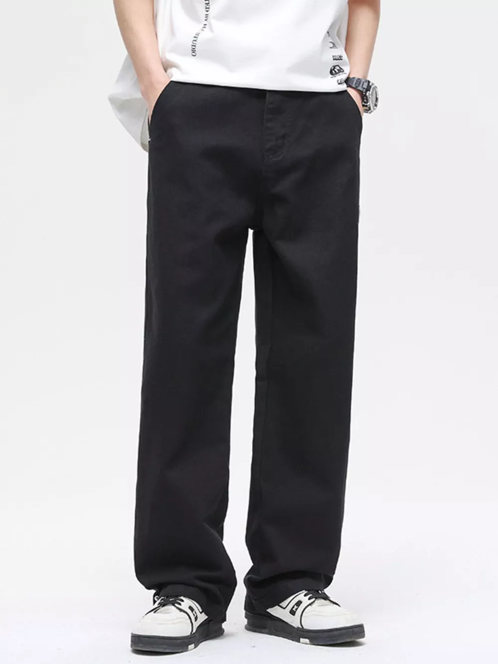 Men's Full Size Washed Wide Leg Jeans Plus Size, image 11