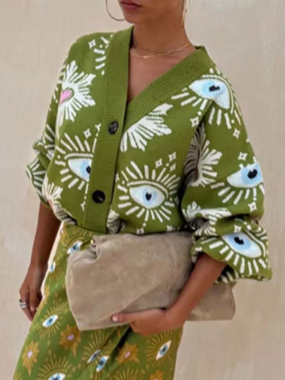 Button-Down Dropped Shoulder Cardigan, image 6