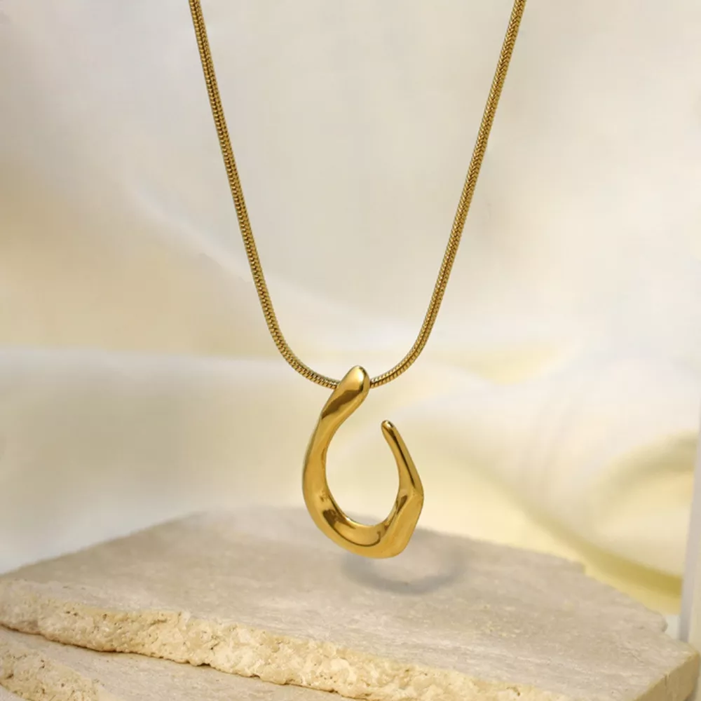 18K Gold-Plated Geometric Necklace, image 5