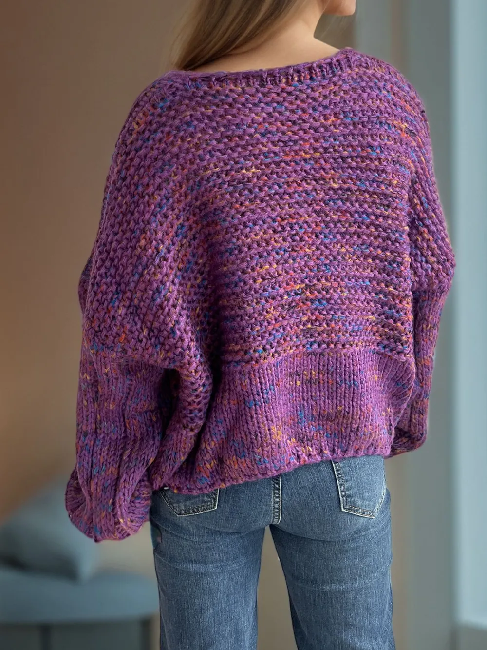 Dropped Shoulder Long Sleeve Sweater, image 9
