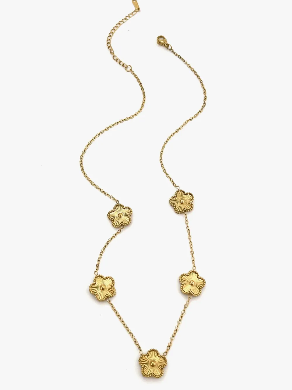 18K Gold-Plated Flower Chain Necklace, image 5
