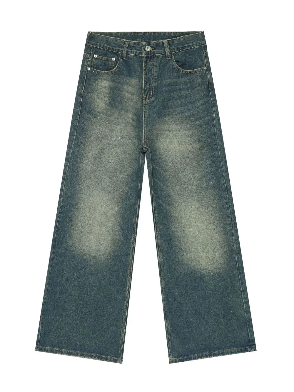 Men's Mid Rise Wide Leg Jeans, image 9