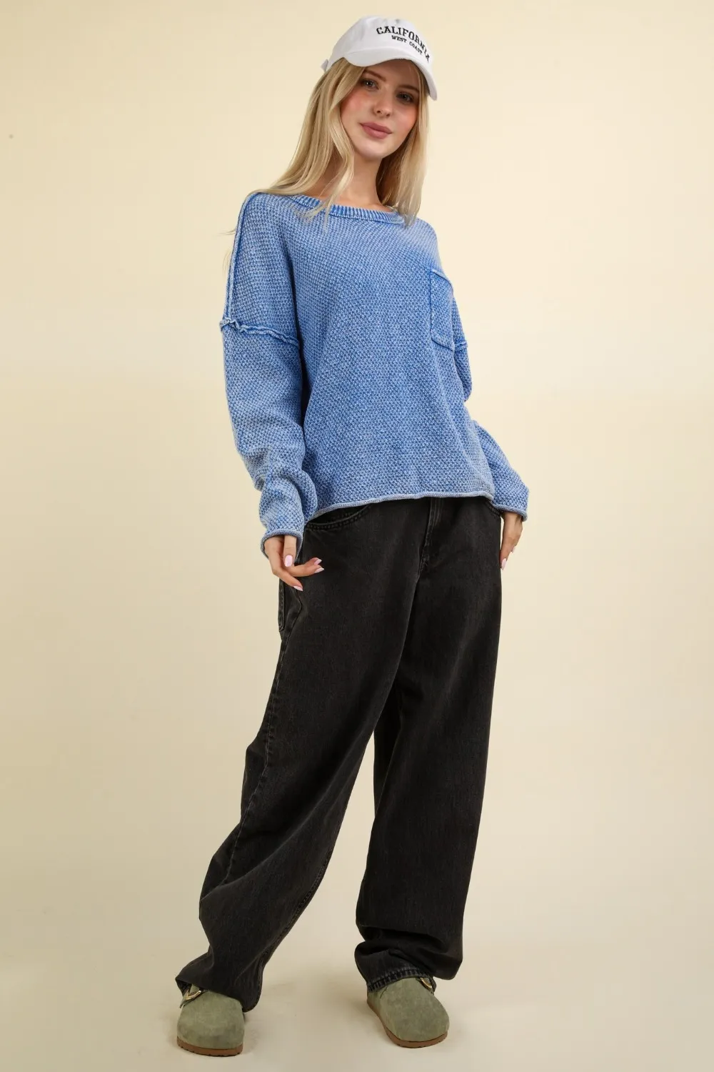 Mineral Washed Exposed Seam Sweater, image 4