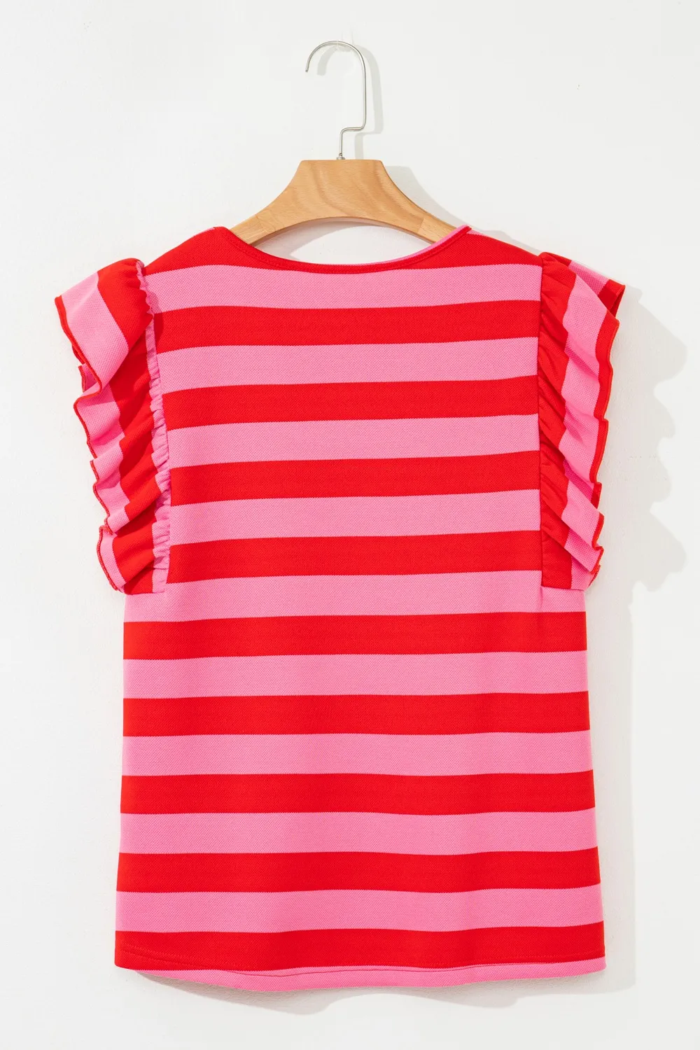 Striped Ruffle Sleeve Summer T-Shirt, image 10