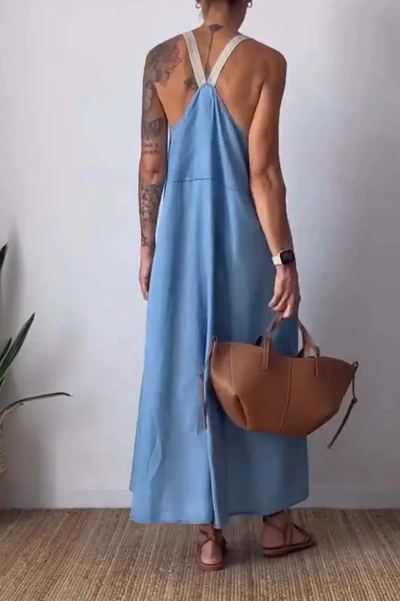 Full Size Ruched Cami Maxi Dress with Pockets Plus Size, image 8