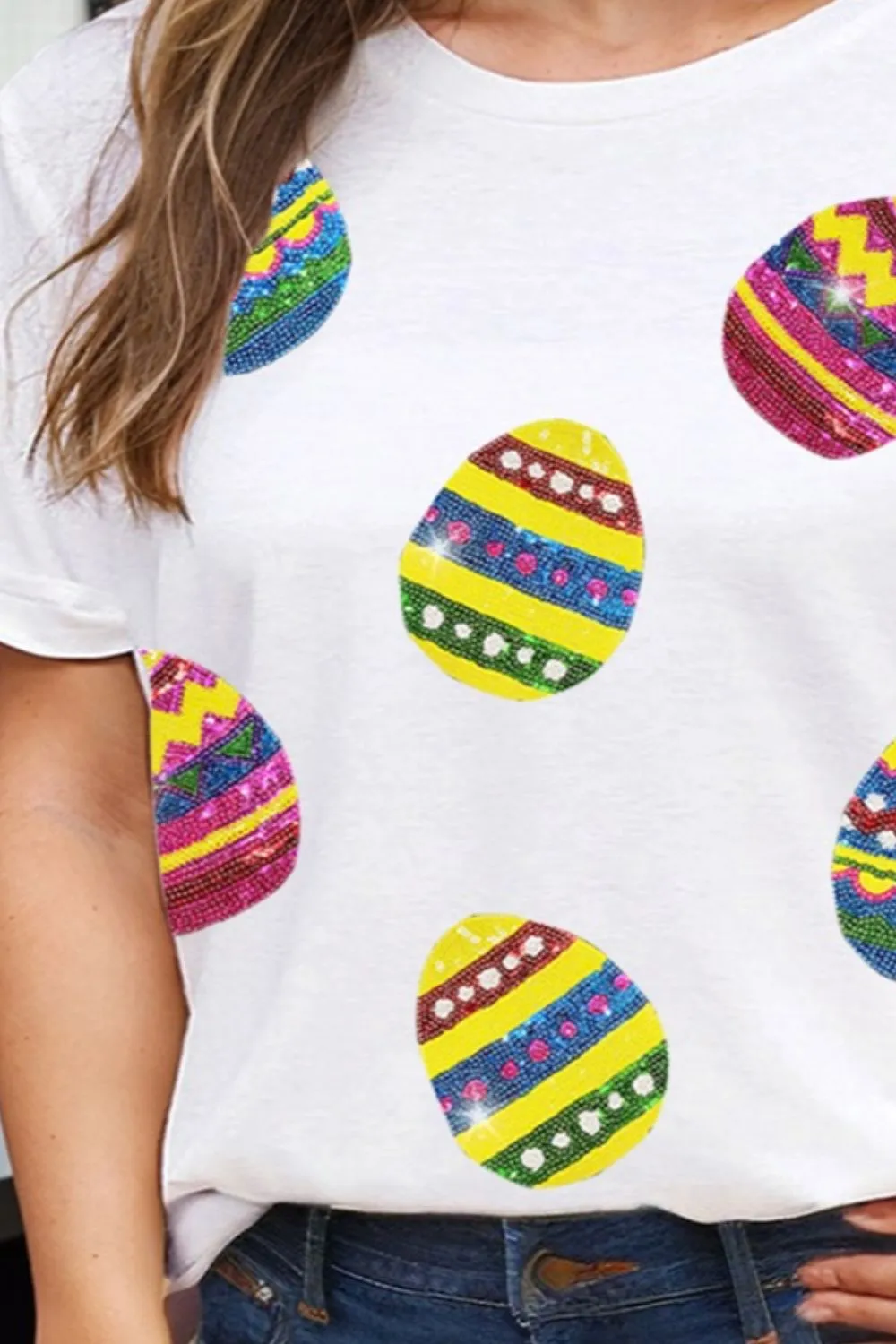 Plus Size Easter Round Neck Short Sleeve T-Shirt, image 6