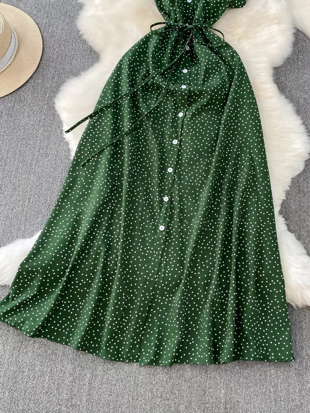 Polka Dot Button-Down Dress, image 23