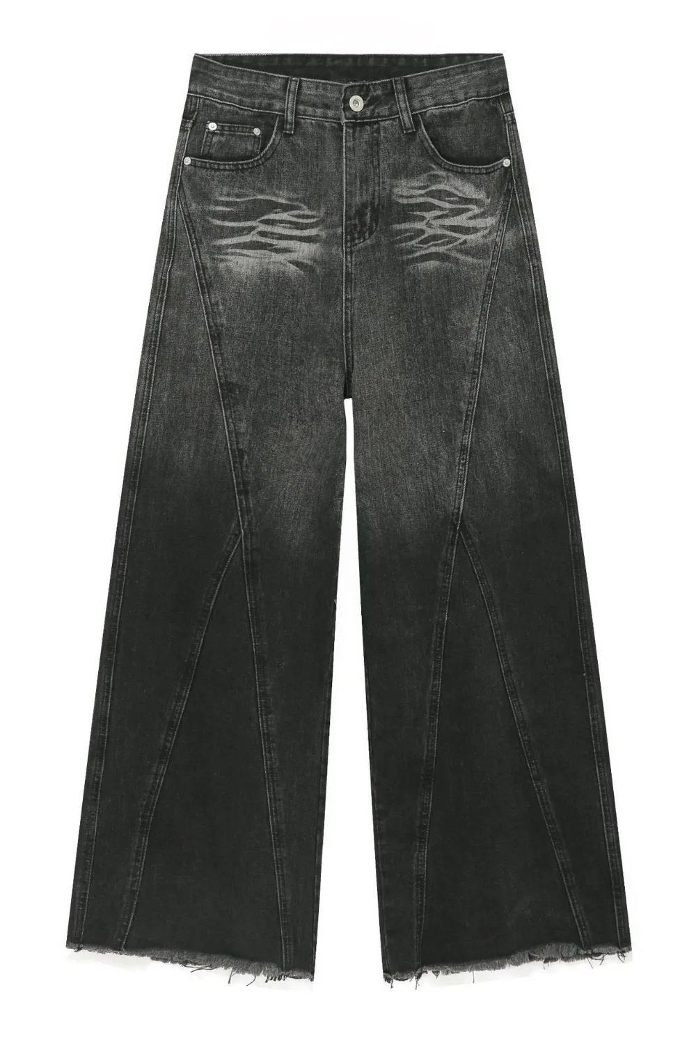 Men's Wide Leg Jeans with Pockets, image 5