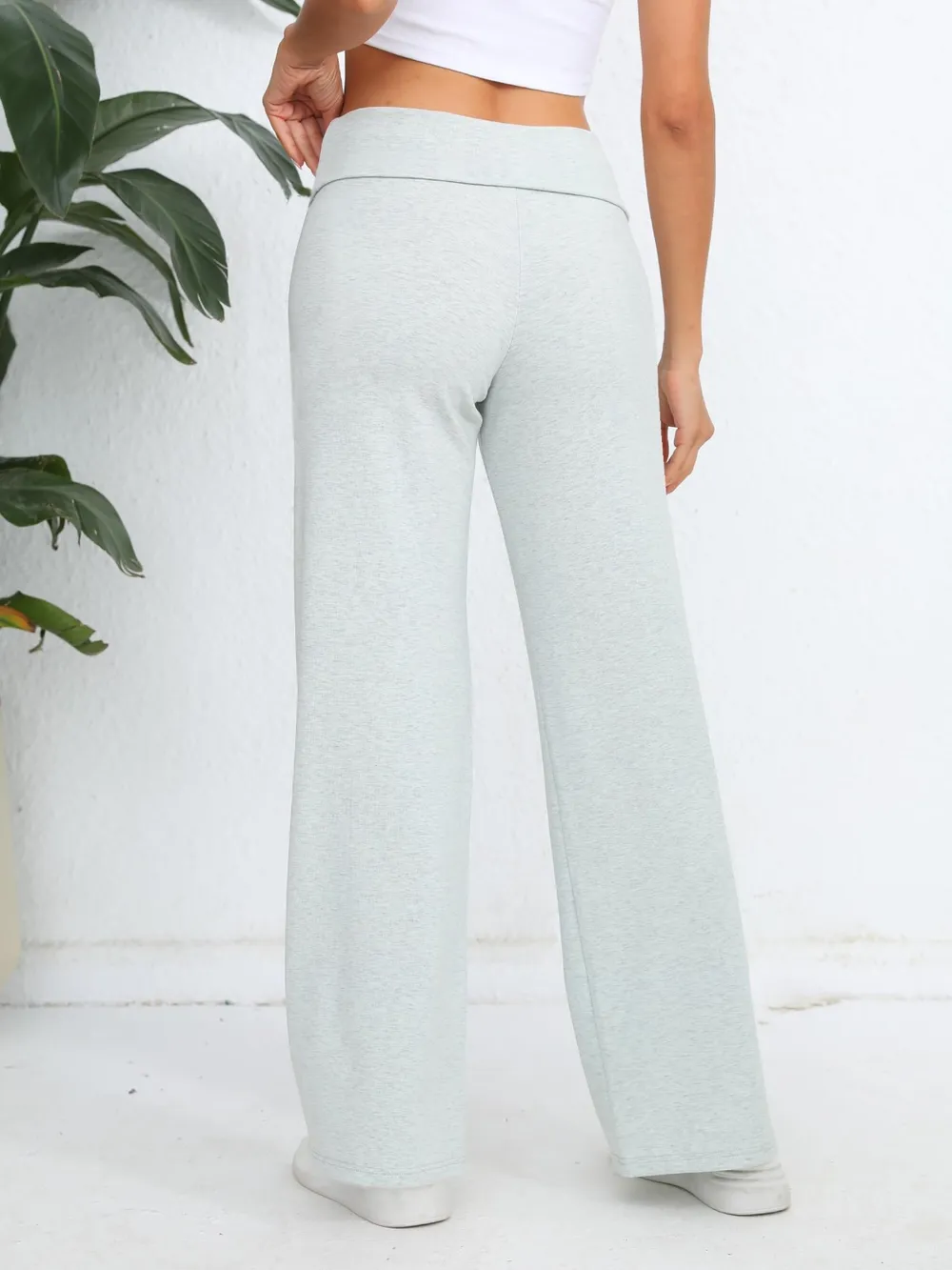 Elastic Waist Wide Leg Pants, image 8