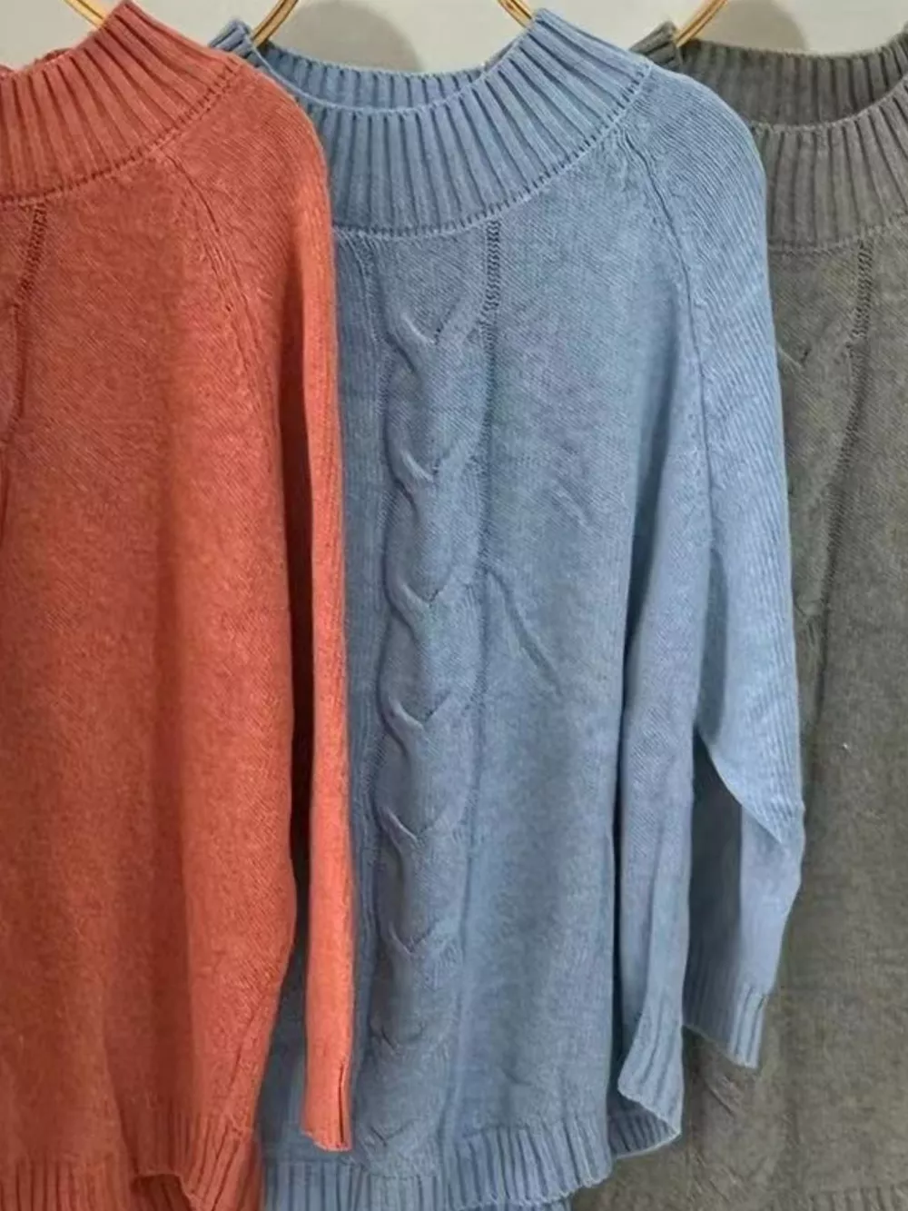 Cable-Knit Long Sleeve Sweater, image 14