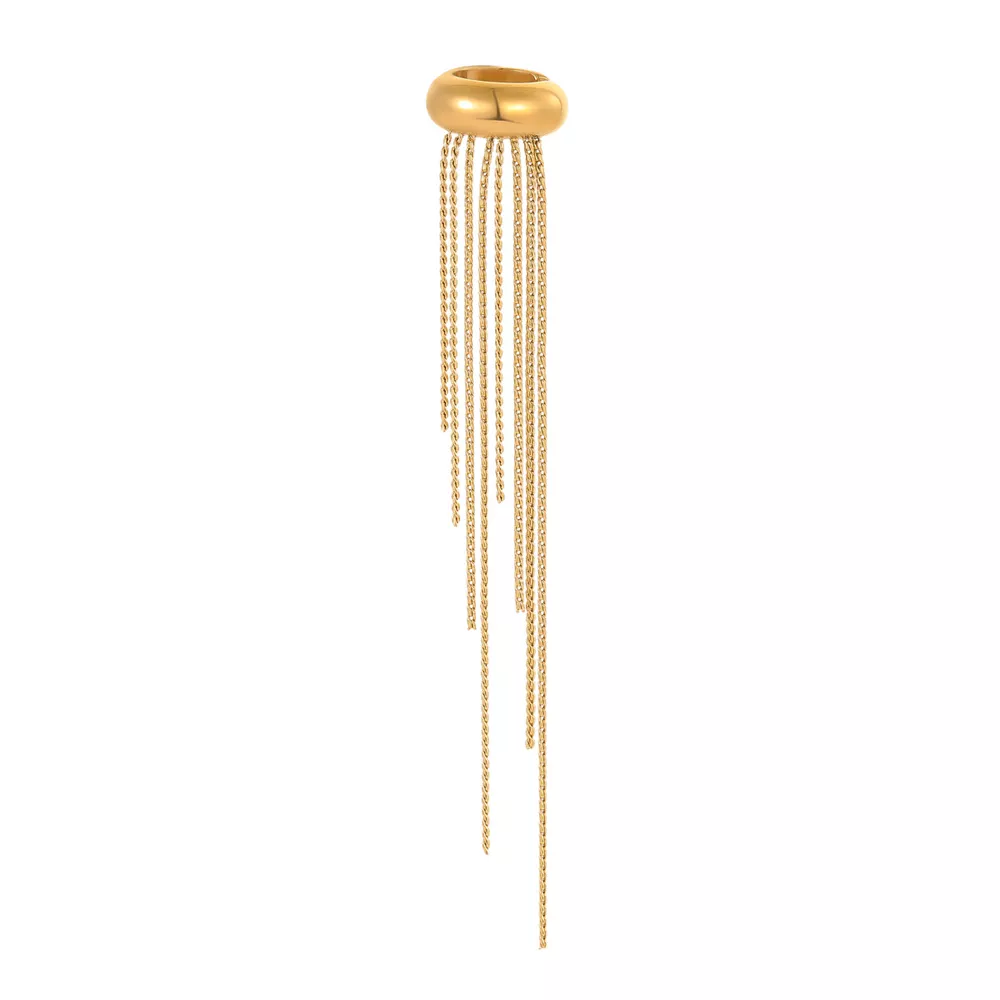 18K Gold-Plated Tassel Ear Cuff Earrings, image 5