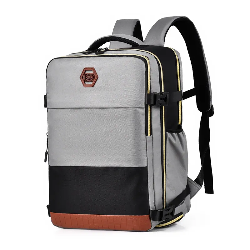 Color Block Multi-Pockets Backpack Bag, image 7