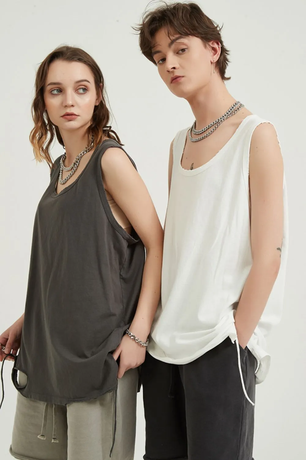 Men's Round Neck Wide Strap Tank, image 15