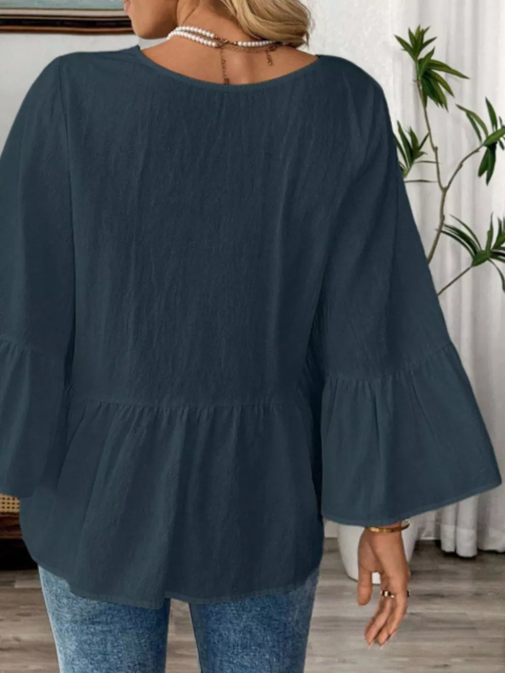 V-Neck Bell Sleeve Blouse, image 17