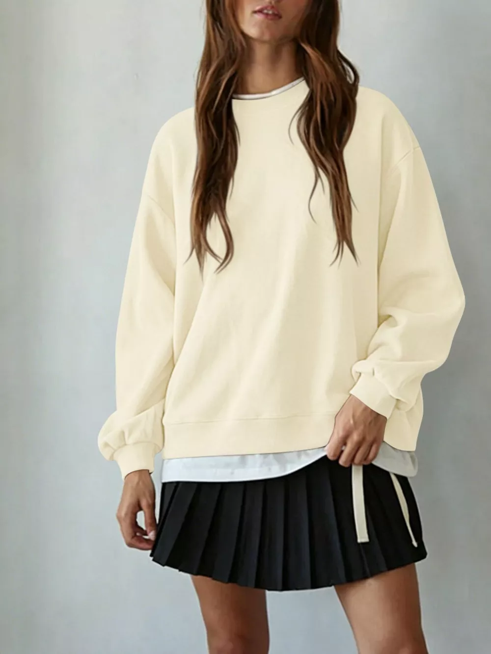 Oversized Crew Neck Sweatshirt, image 13