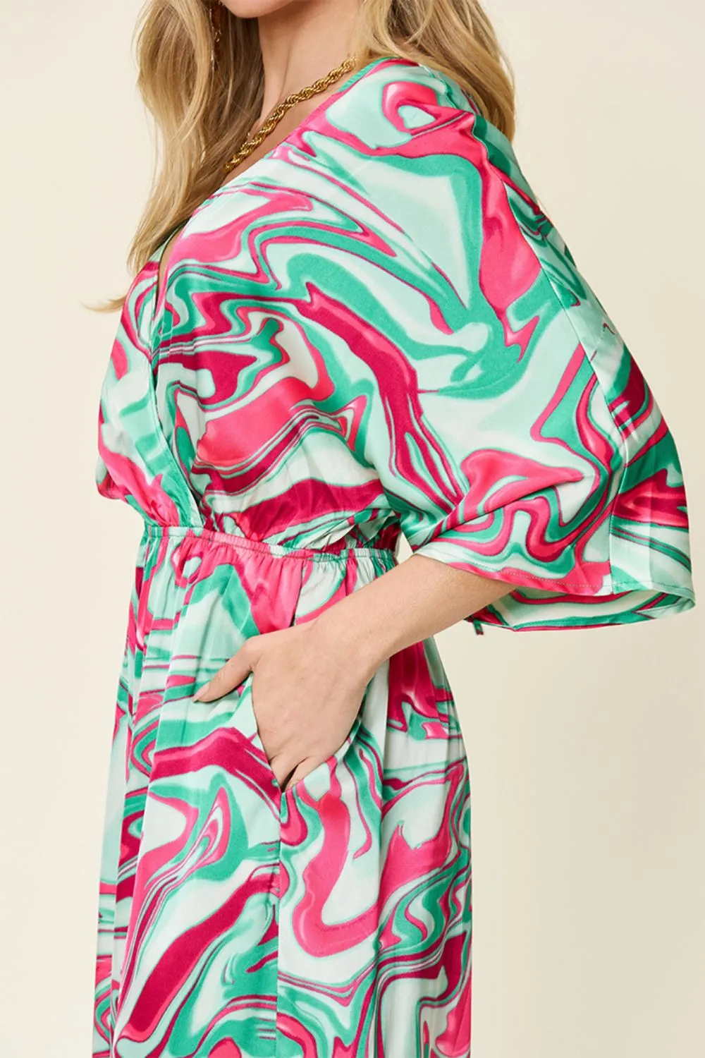 Full Size Half Sleeve Wide Leg Jumpsuit, image 5