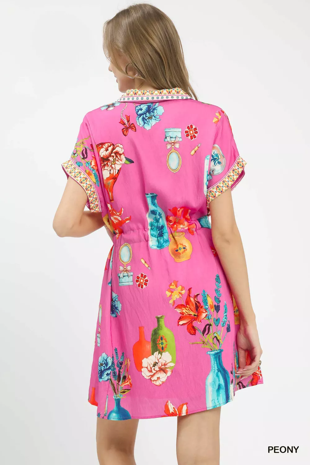 Floral Print Mini Dress with Belt, image 5