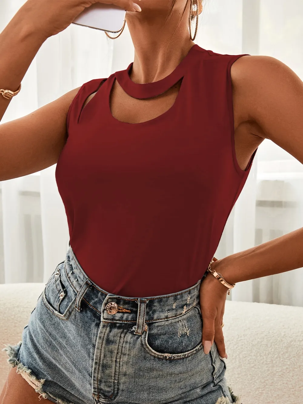 Cutout Sleeveless Tank Top, image 14