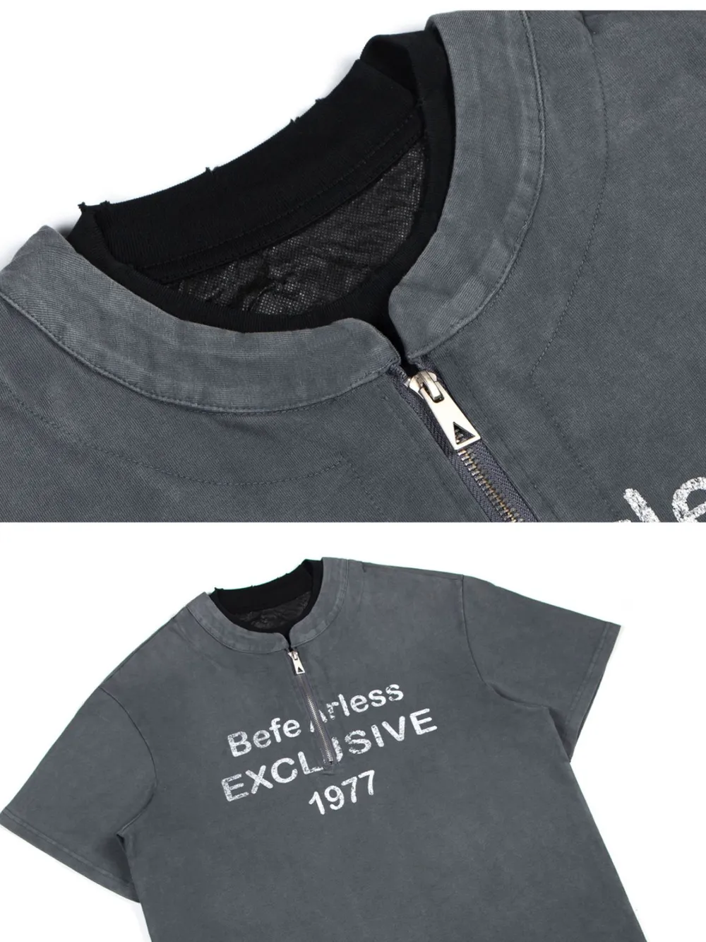Men's Quarter Zip Short Sleeve T-Shirt, image 5