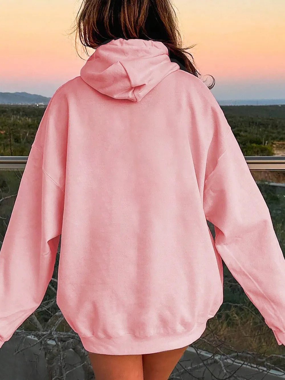 Drawstring Dropped Shoulder Hoodie, image 36