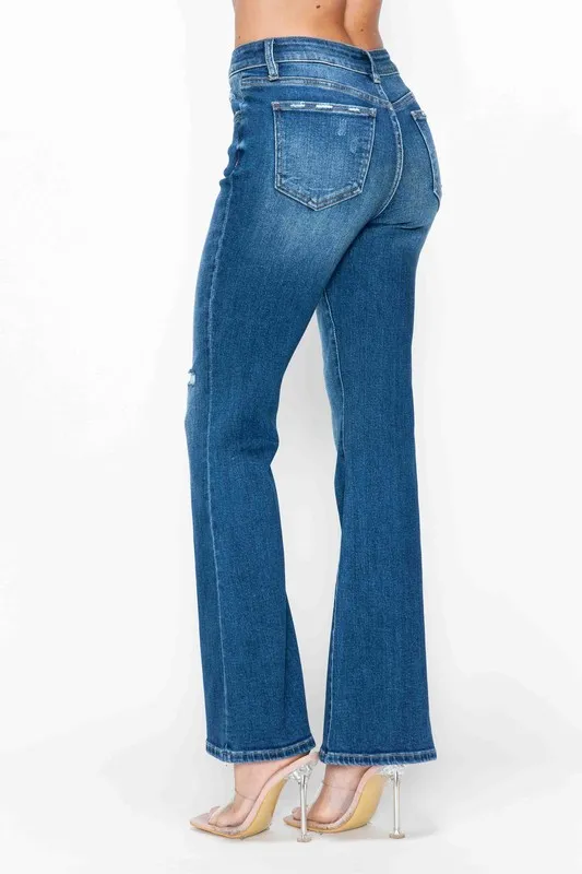 Full Size High Rise Bootcut Jeans with Pockets, image 13