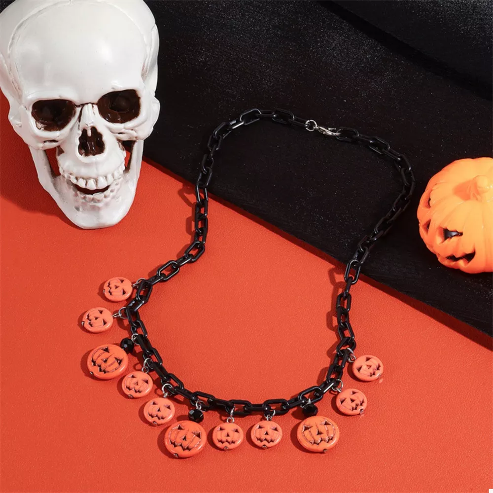 Halloween Skull Ghost Charm Necklace, image 4