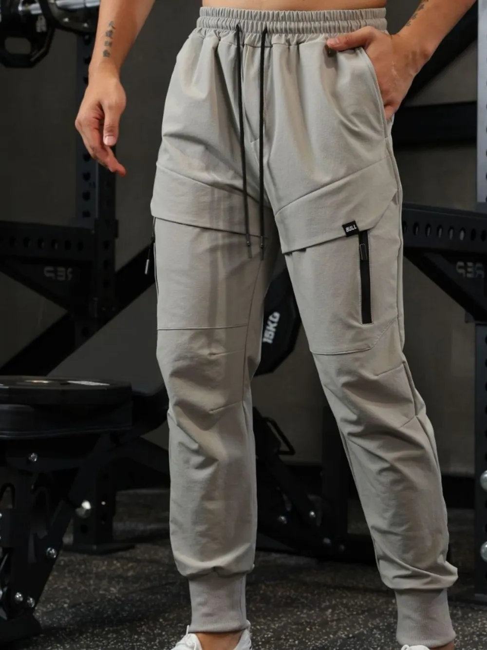 Men's Drawstring Joggers with Pockets, image 2