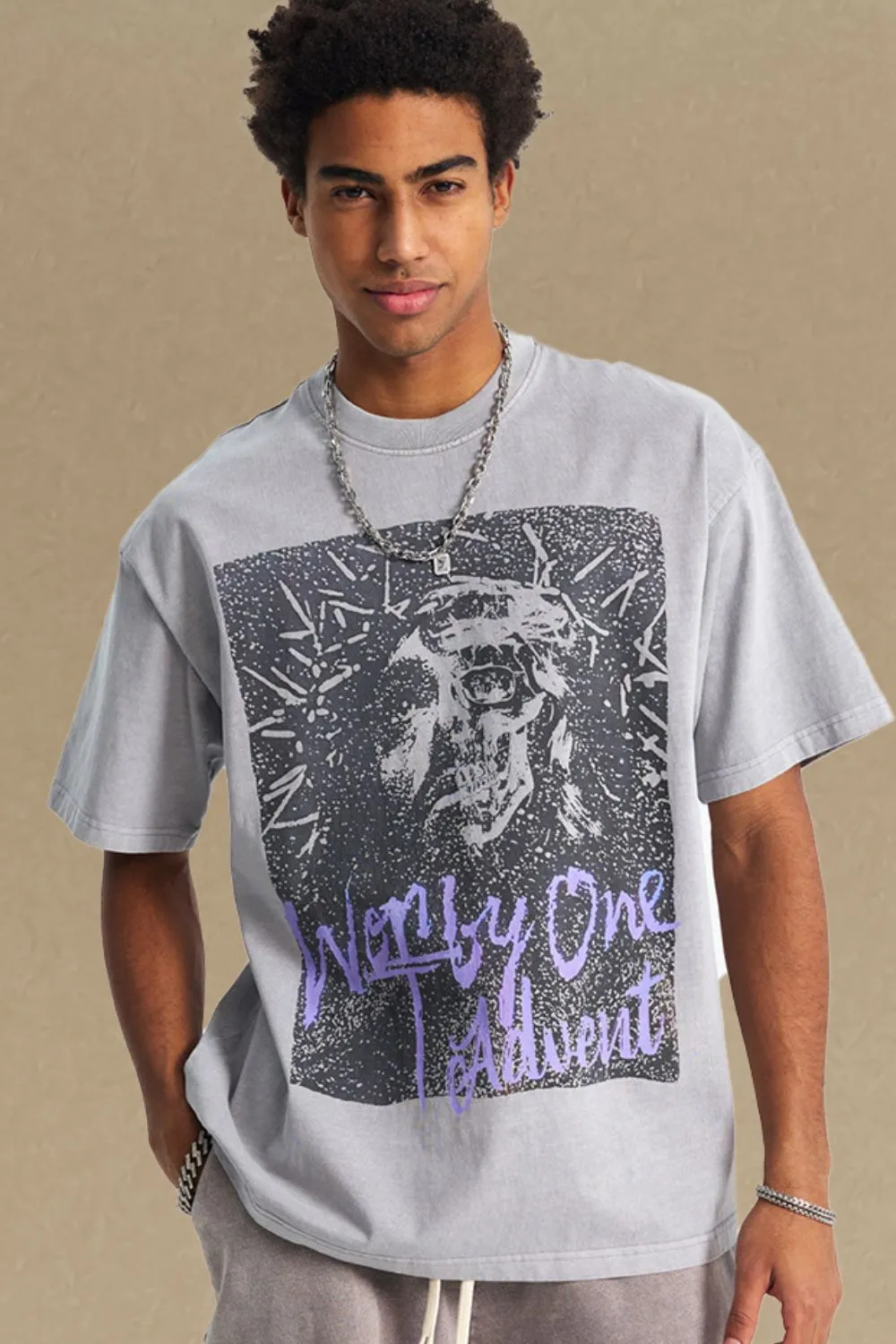 Men's Graphic Round Neck Short Sleeve T-Shirt, image 2