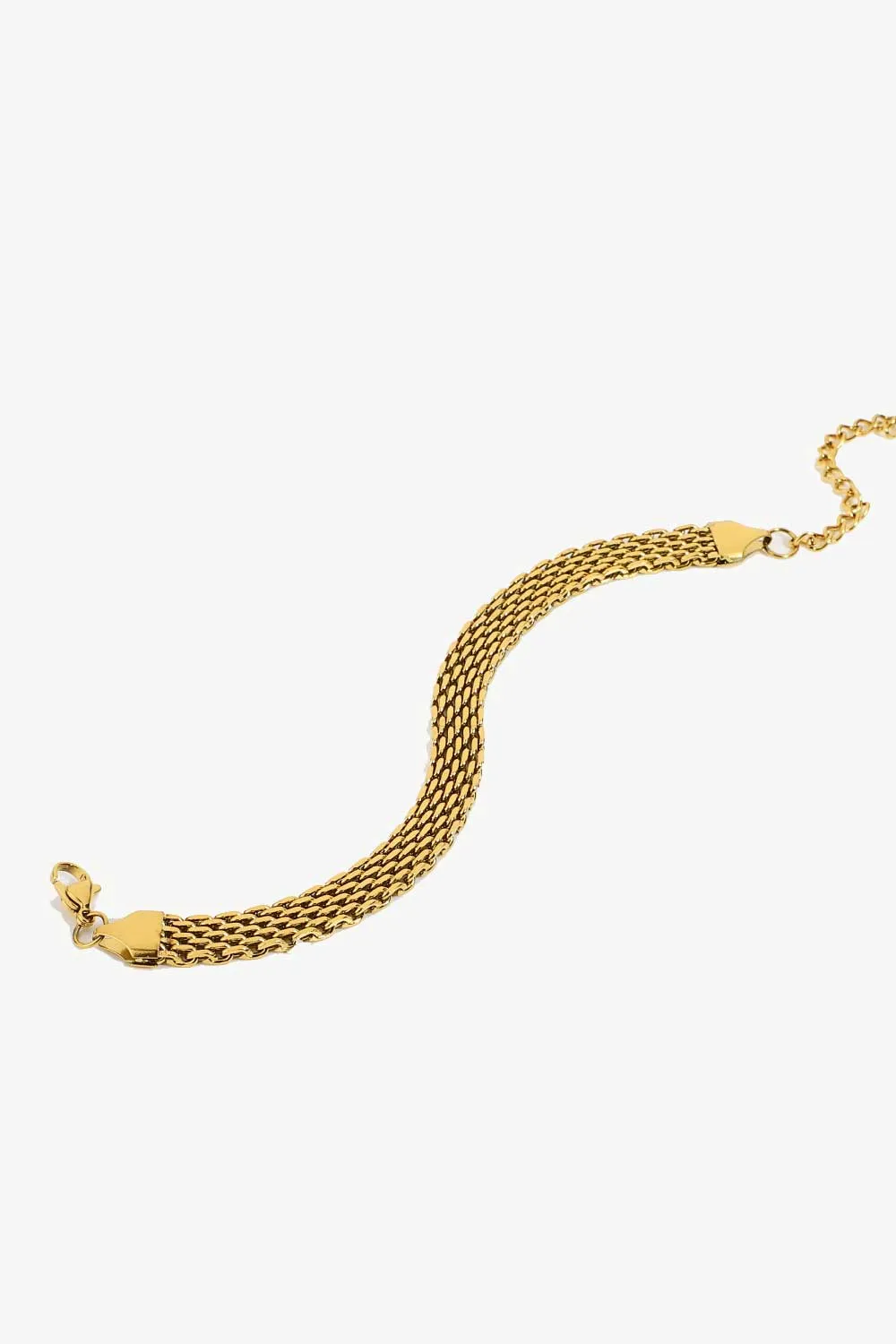 18K Gold-Plated Wide Chain Bracelet, image 2