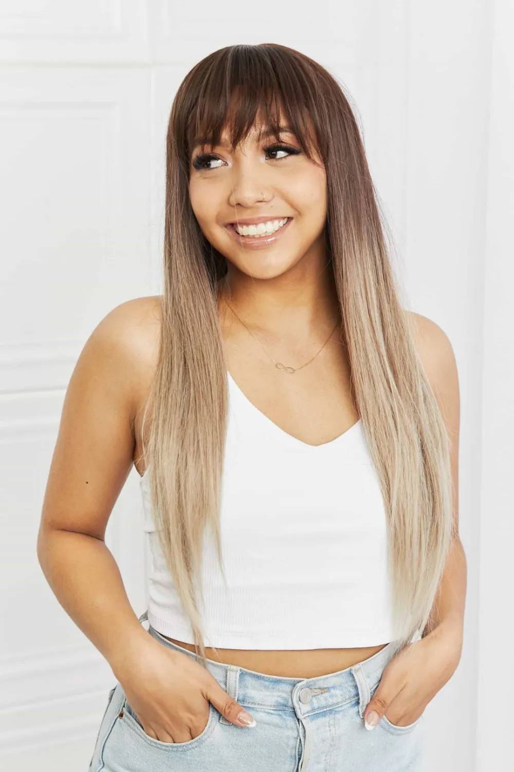 Long Straight Synthetic Wigs 26'', image 3