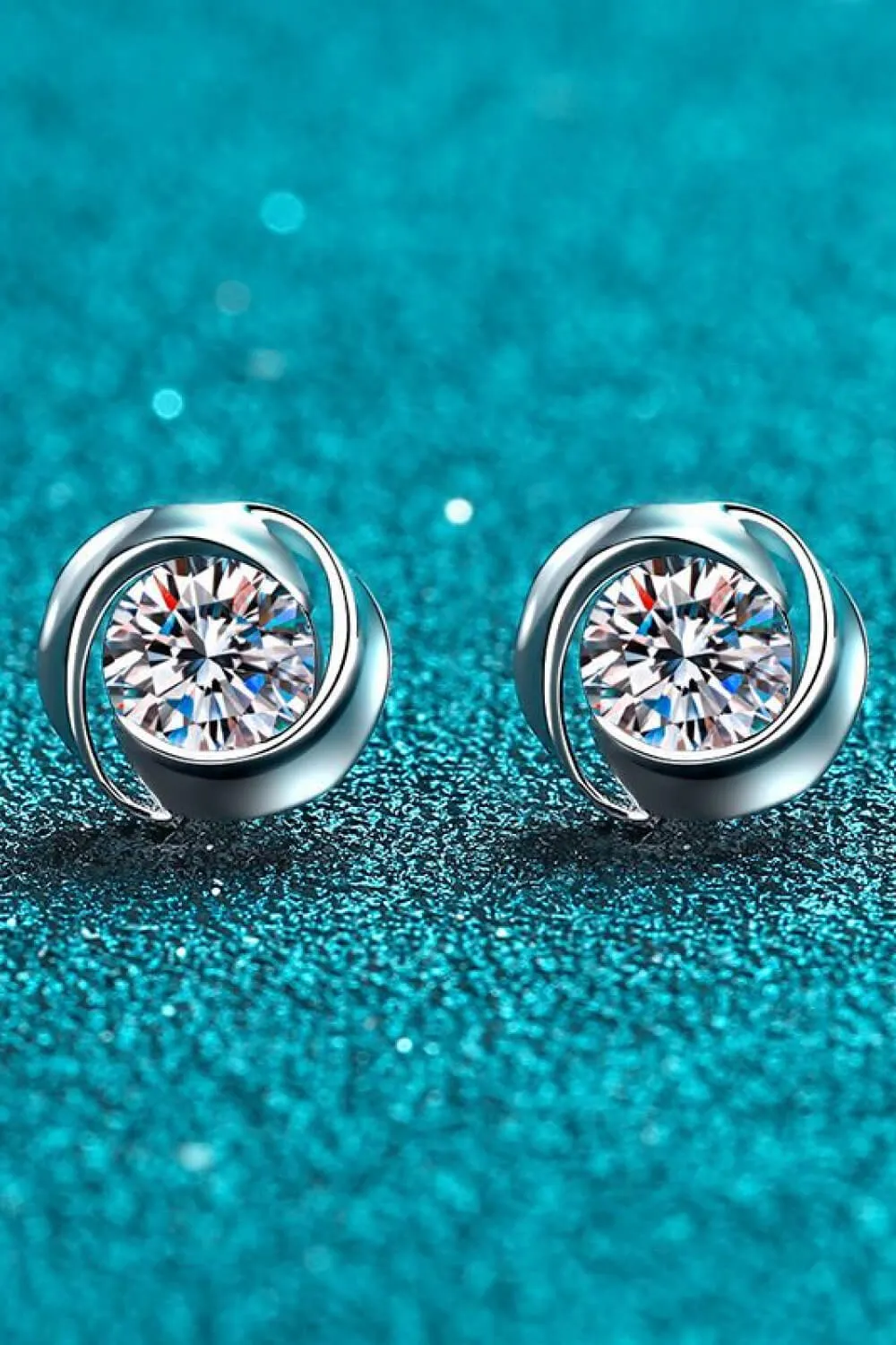 Feeling Fun Moissanite Stud Earrings, image 2