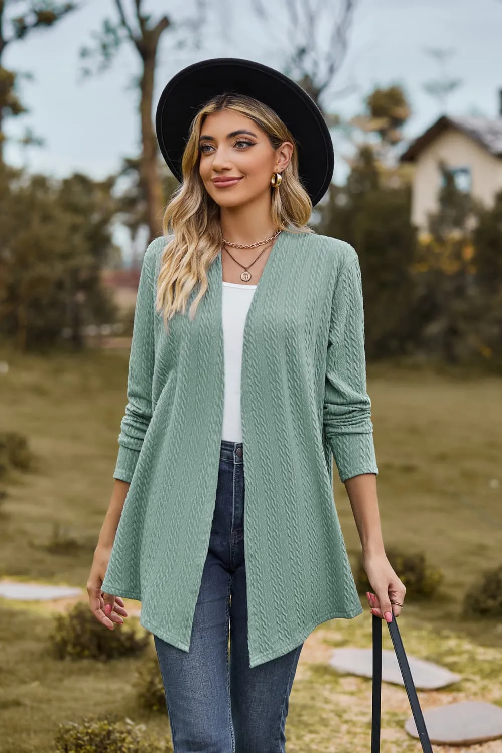 Open Front Long Sleeve Cardigan, image 5