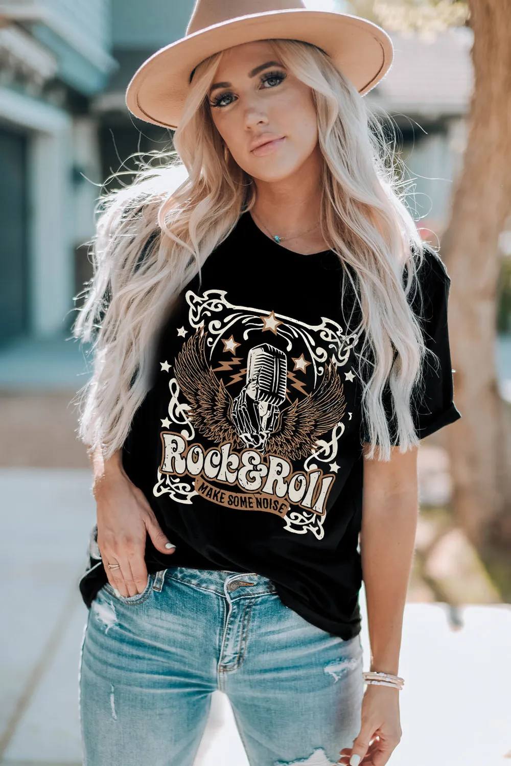 Slogan Graphic Short Sleeve T-Shirt, image 3